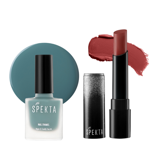 spekta matching lipstick and nail polish set lip and tips combo pack