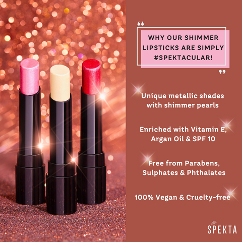 Spekta Shimmer Lipstick- 505 Genie (3.7g, Metallic Deep Pink)