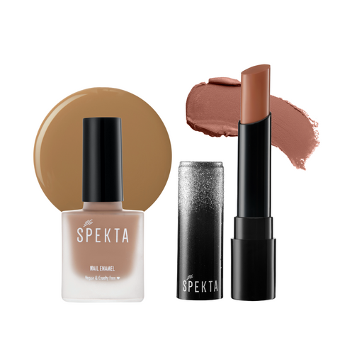 spekta matching lipstick and nail polish set