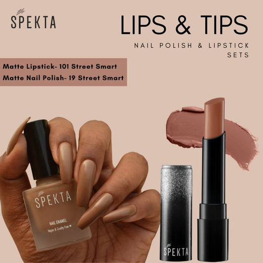spekta matching lipstick and nail polish set