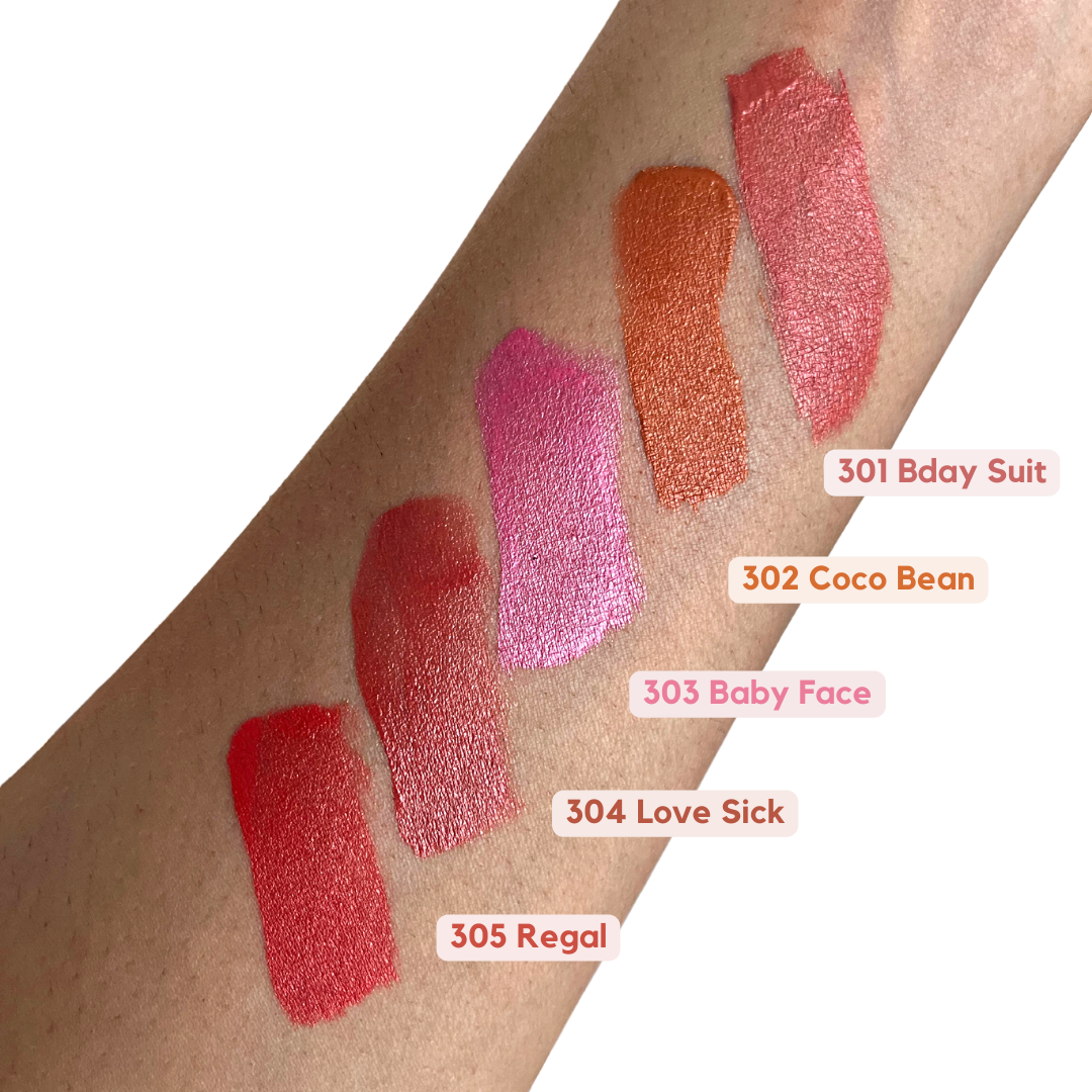 spekta cosmetics liquid blush glass skin look for cheeks cheek and lip tint red colour shades regal arm swatch
