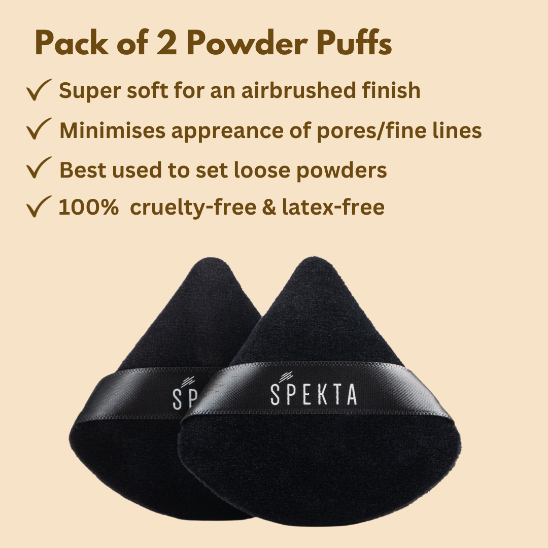 spekta latex free triangle powder puff, soft powder puff for foundation