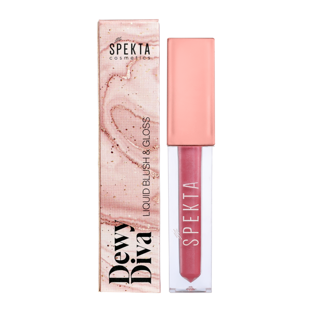 spekta cosmetics liquid blush glass skin look for cheeks cheek and lip tint pink colour shades with box