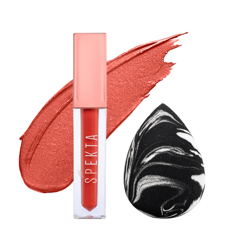 Spekta Blush and Blend Combo- Liquid Blush & Makeup Sponge (Teardrop)