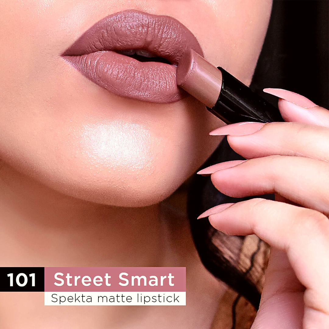 Lips & Tips Combo Set of Lipstick- 101 & Nail Polish- 19 Street Smart