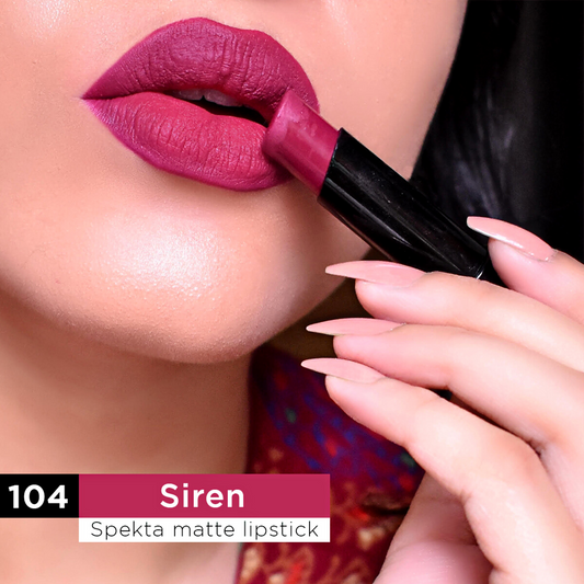 Spekta Medium Tone Matte Lipstick Combo Set of 3- 104 Siren, 109 Troublemaker, 111 Divinity (11.1g)