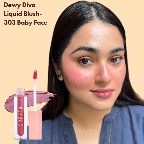 spekta cosmetics liquid blush dewy diva shade pink baby face bridal makeup kit all in one bag for women girls full set professional under 1000 rupees rs price