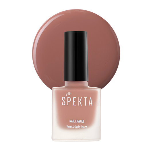 Spekta cosmetics matte nail polish for dusky dark skin, nude pink nail polish