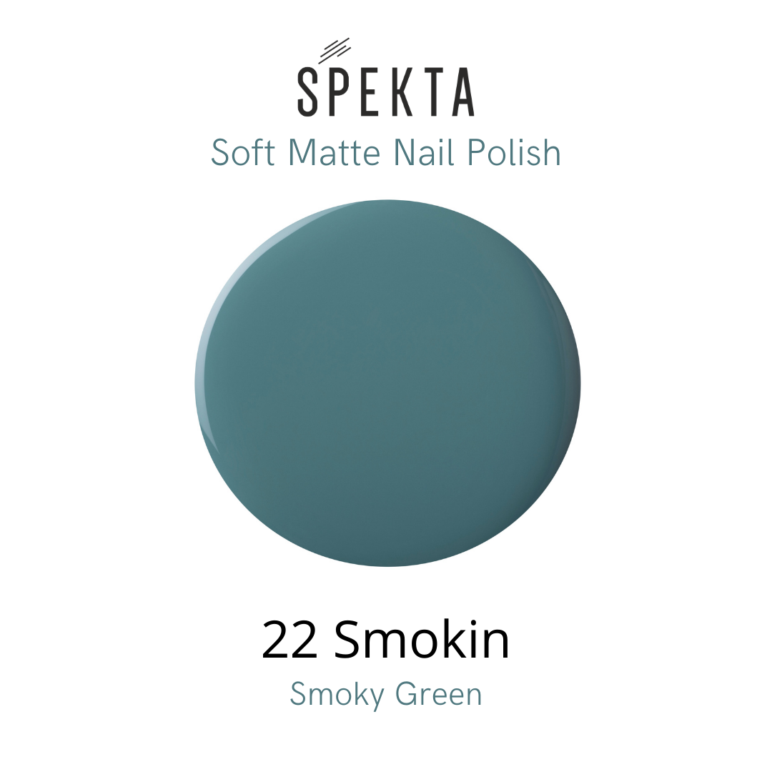 Spekta Matte Nail Polish- 22 Smokin (8ml, Smokey Green)