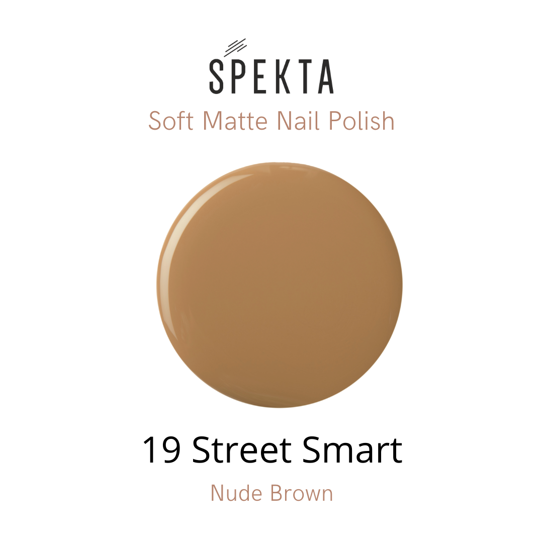 Spekta Matte Nail Polish- 19 Street Smart (8ml, Nude Brown)