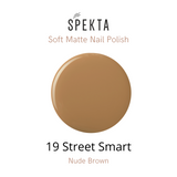 Spekta Matte Nail Polish- 19 Street Smart (8ml, Nude Brown)